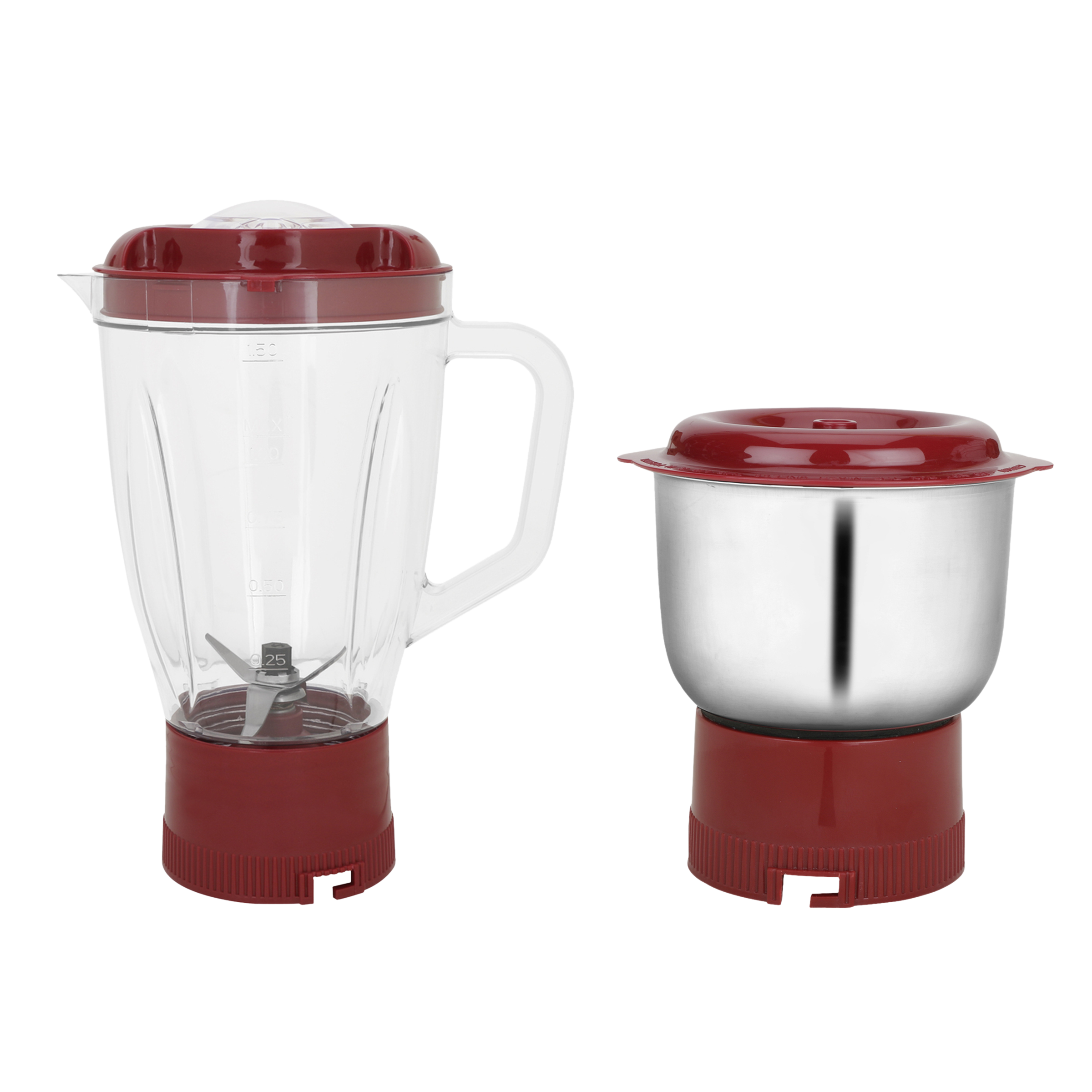 Buy Maharaja Whiteline Mark 1 450 Watt 2 Jars Juicer Mixer Grinder Multi Functional Blade System White Red Online Croma